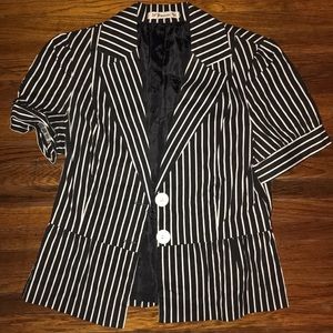 Striped blazer top y2k